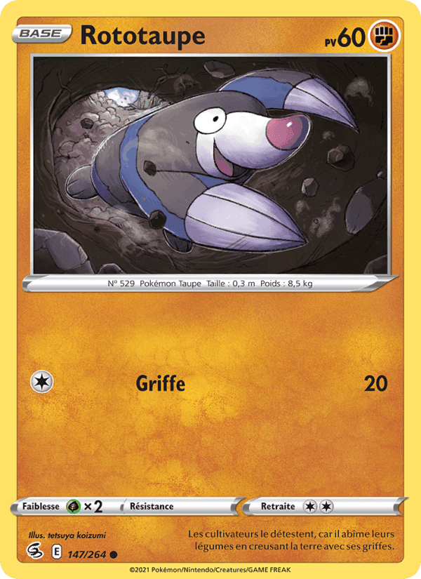 Rototaupe, carte 147 de Poing de Fusion