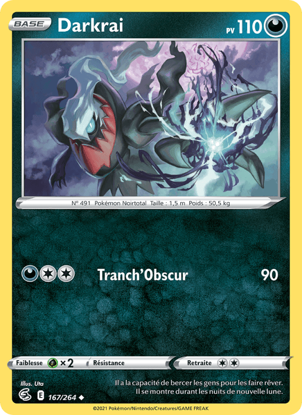 Darkrai, card 167 from Poing de Fusion