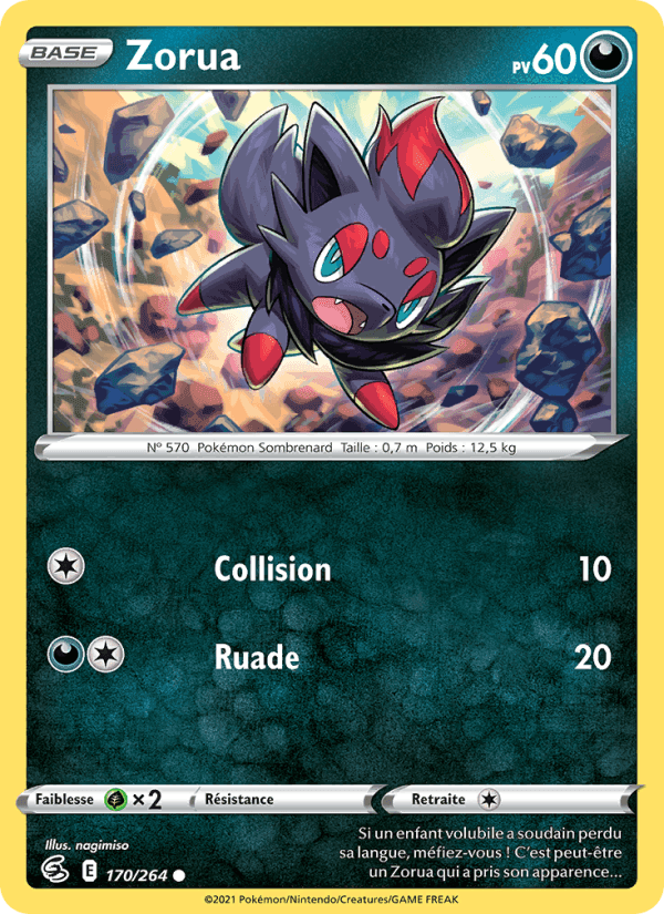 Zorua, carte 170 de Poing de Fusion