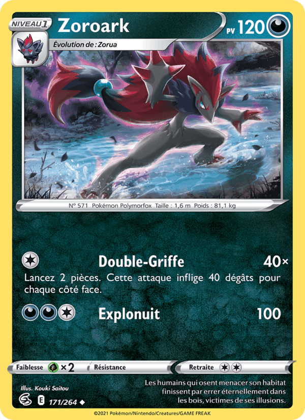 Zoroark, carte 171 de Poing de Fusion