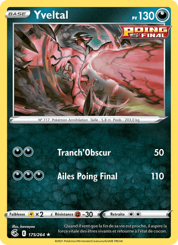 Yveltal, carte 175 de Poing de Fusion