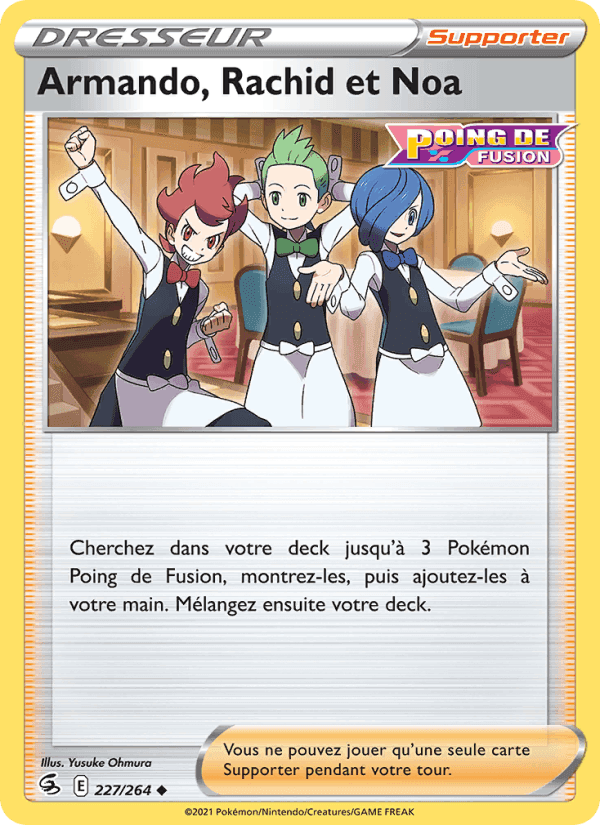 Armando, Rachid et Noa, carte 227 de Poing de Fusion
