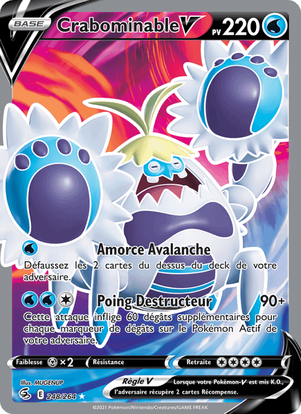 Crabominable V, carte 248 de Poing de Fusion