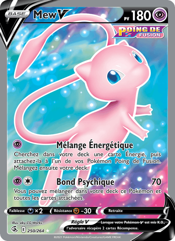 Mew V, carta 250 di Poing de Fusion