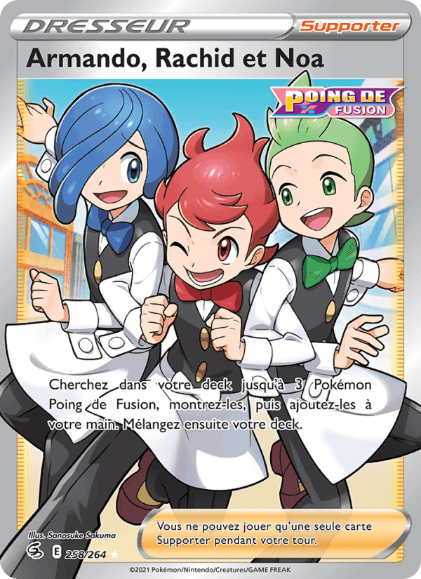 Armando, Rachid et Noa, card 258 from Poing de Fusion