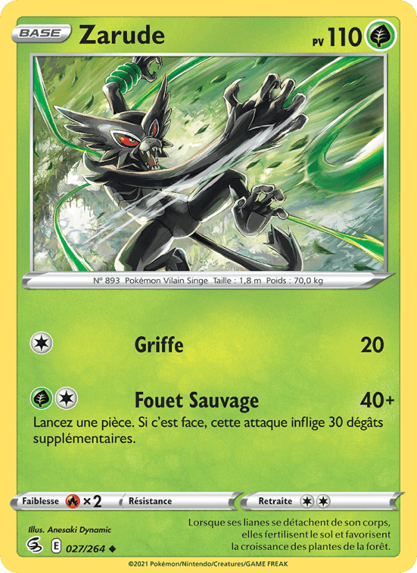 Zarude, carte 27 de Poing de Fusion