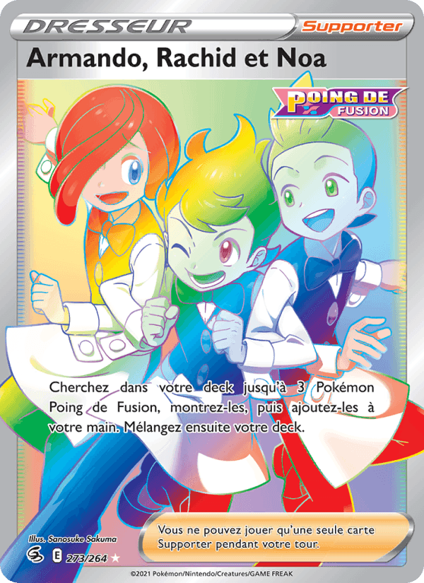 Armando, Rachid et Noa, carte 273 de Poing de Fusion