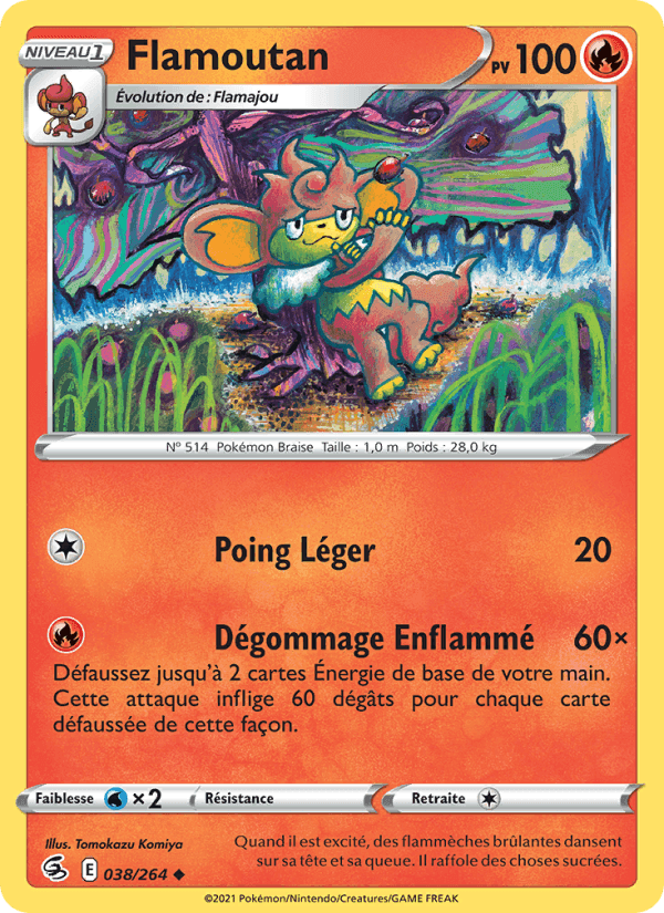 Flamoutan, card 38 from Poing de Fusion