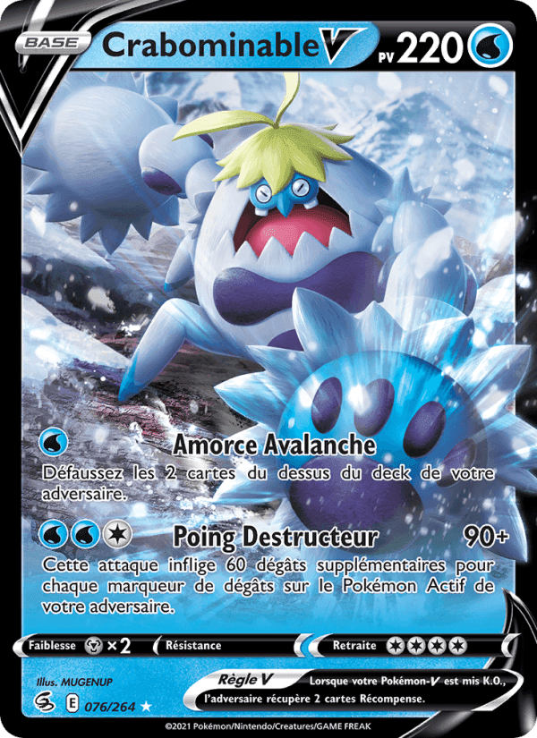 Crabominable V, card 76 from Poing de Fusion