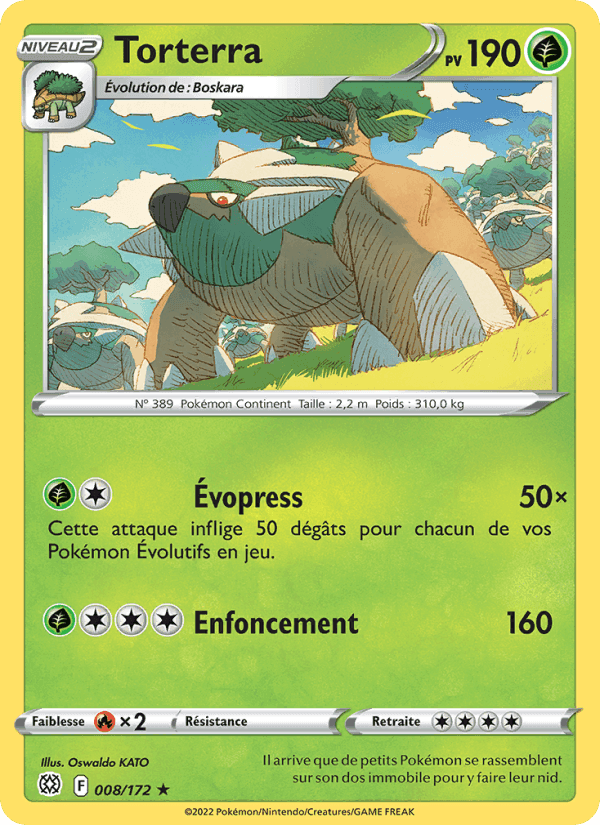 Torterra, card 008 from Stars Étincelantes