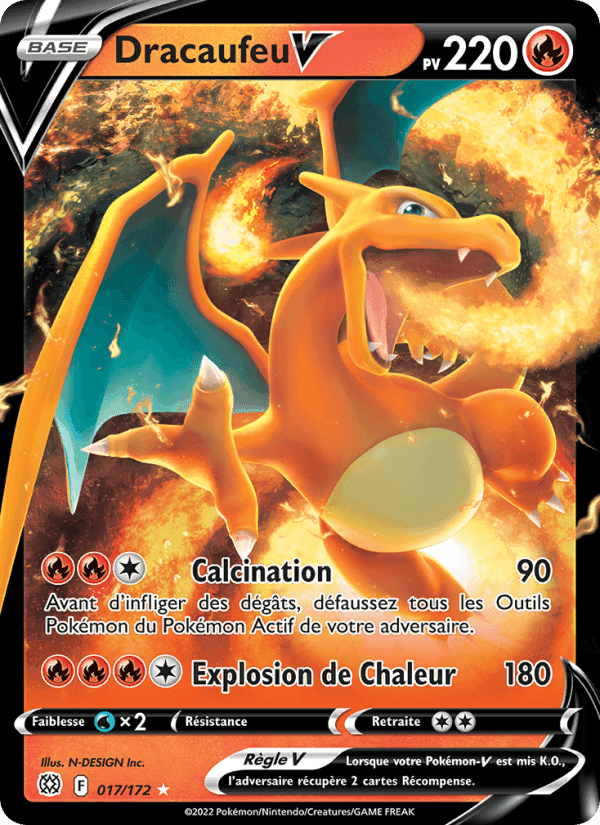 Dracaufeu V, carta 017 di Stars Étincelantes