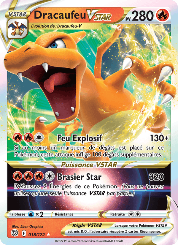 Dracaufeu VSTAR, carte 018 de Stars Étincelantes