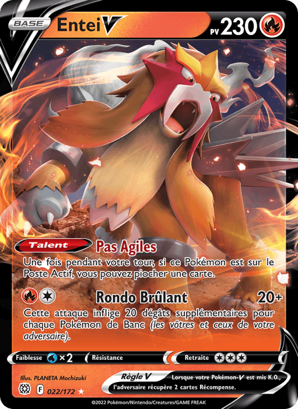 Entei V, carte 022 de Stars Étincelantes