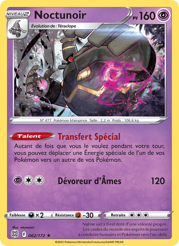 Noctunoir, carte 062 de Stars Étincelantes