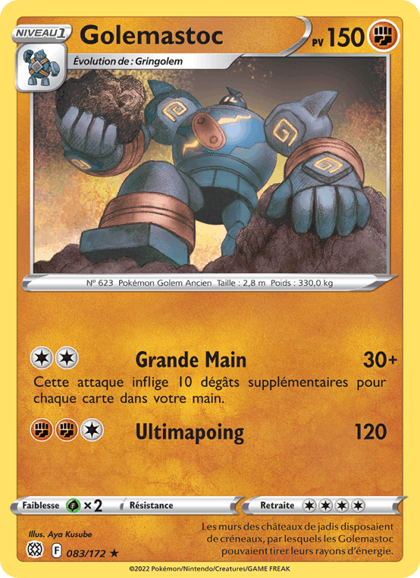 Golemastoc, carte 083 de Stars Étincelantes