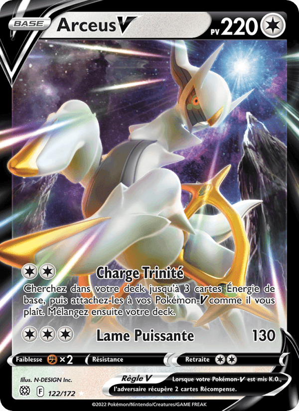 Arceus V, carte 122 de Stars Étincelantes
