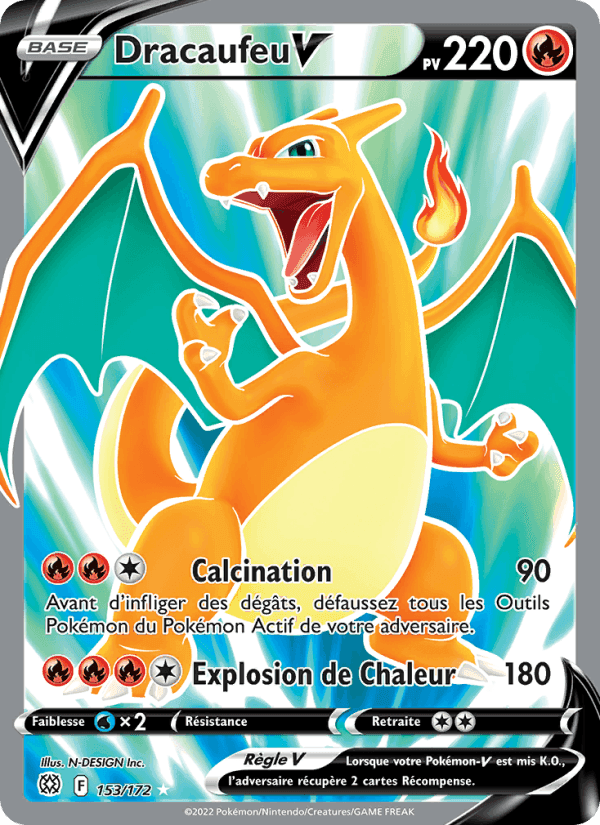 Dracaufeu V, carte 153 de Stars Étincelantes