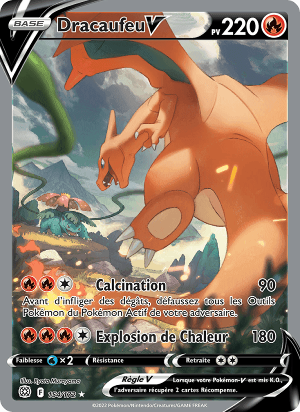 Dracaufeu V, carte 154 de Stars Étincelantes