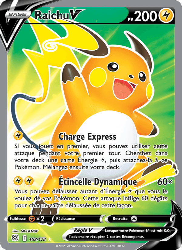 Raichu V, carte 158 de Stars Étincelantes