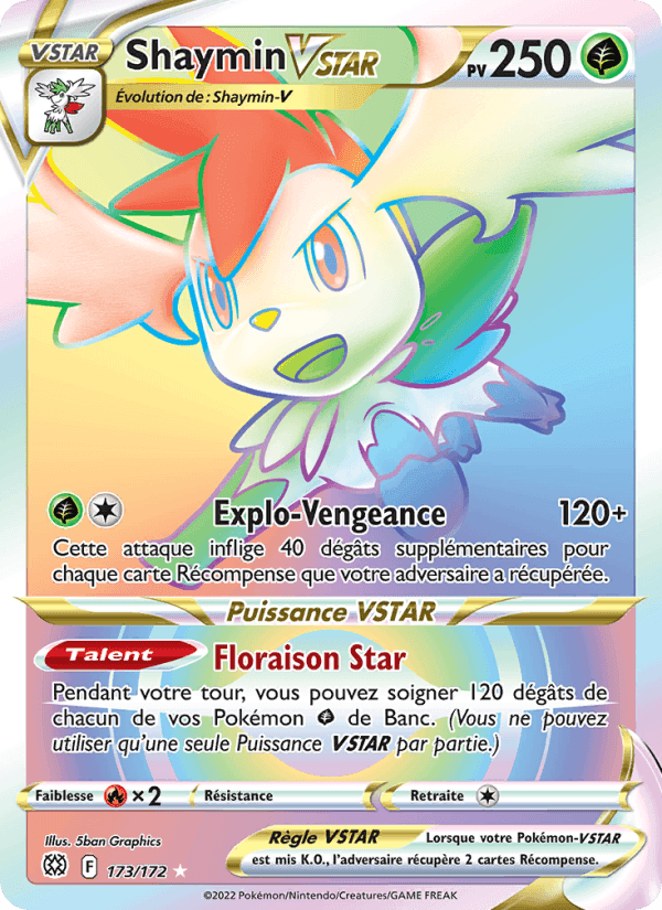 Shaymin VSTAR, card 173 from Stars Étincelantes