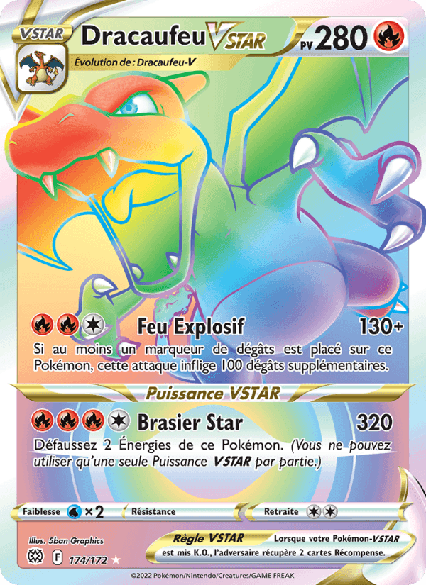 Dracaufeu VSTAR, carte 174 de Stars Étincelantes