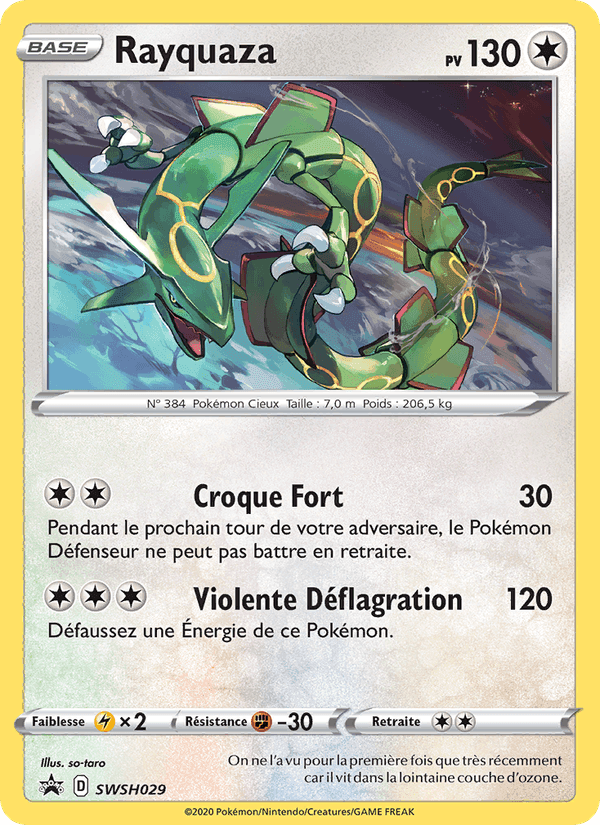 Rayquaza, carta SWSH029 di Promo SWSH