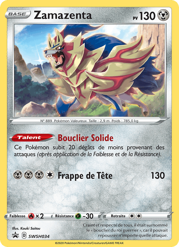 Zamazenta, carte SWSH034 de Promo SWSH