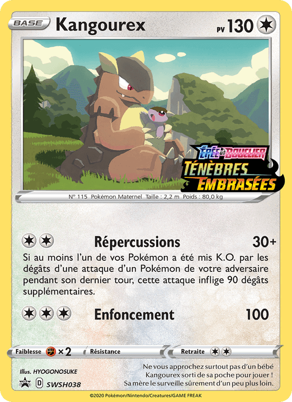 Kangourex, carte SWSH038 de Promo SWSH