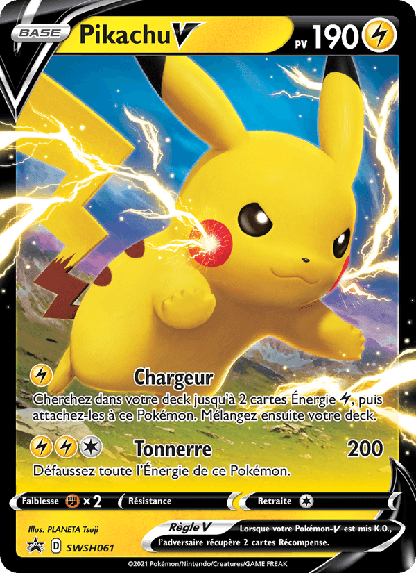 Pikachu V, carte SWSH061 de Promo SWSH