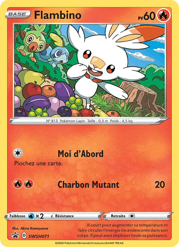 Flambino, carte SWSH071 de Promo SWSH