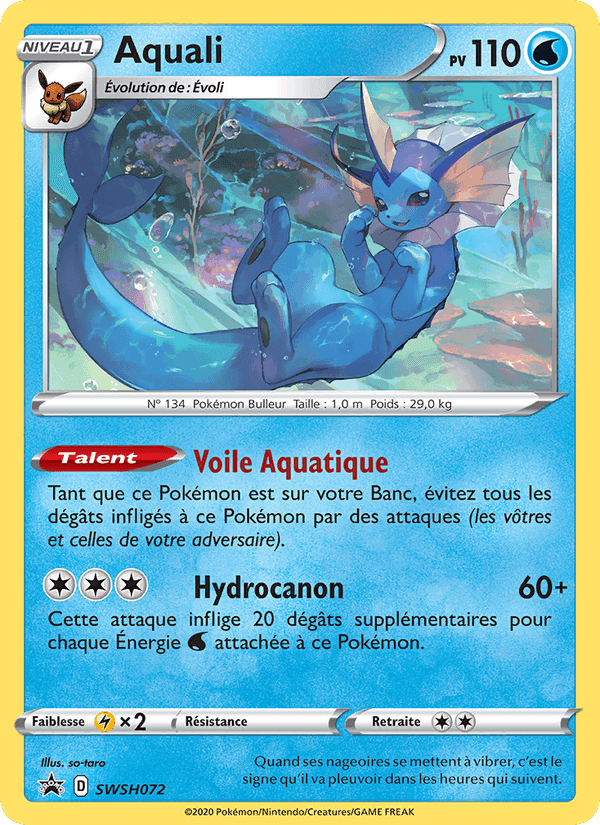 Aquali, carte SWSH072 de Promo SWSH
