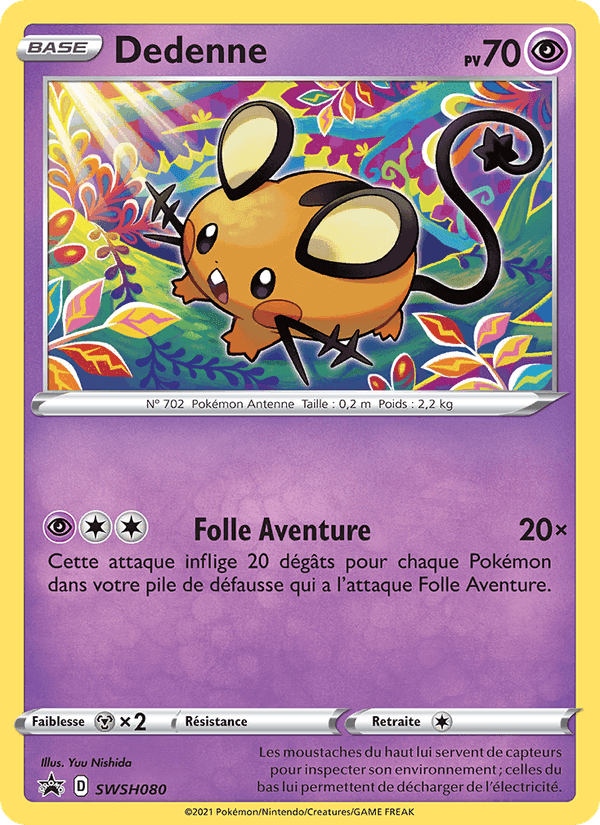Dedenne, carte SWSH080 de Promo SWSH