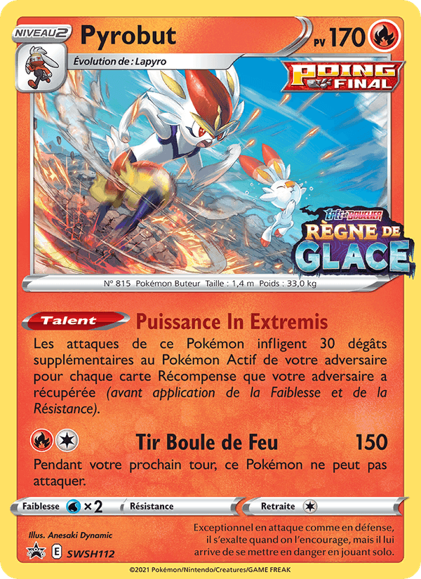 Pyrobut, carte SWSH112 de Promo SWSH
