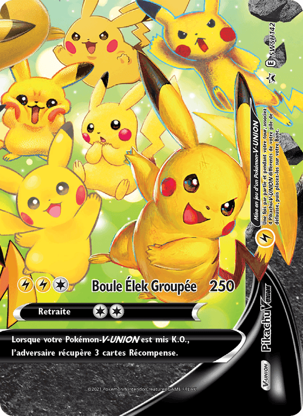 Pikachu V-UNION, card SWSH142 from Promo SWSH