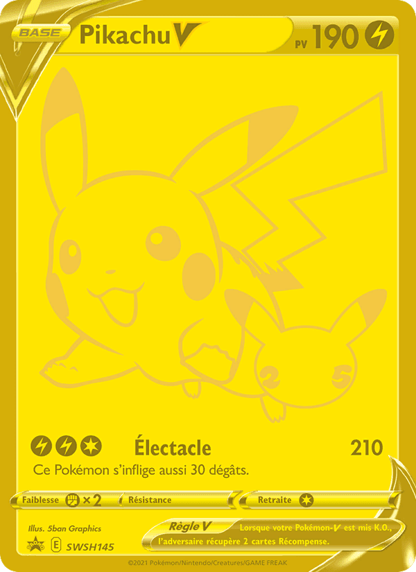 Pikachu V, card SWSH145 from Promo SWSH