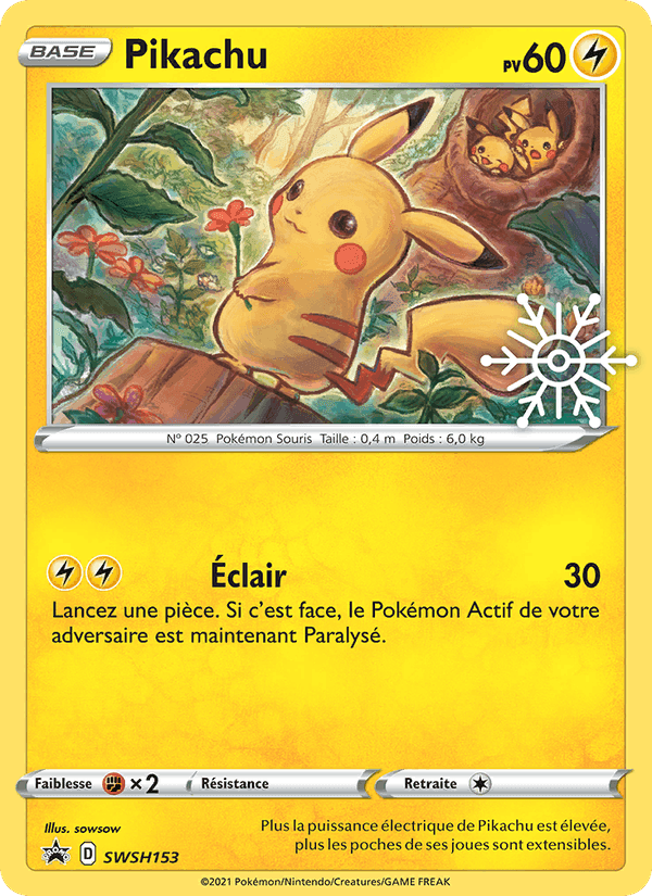 Pikachu, carta SWSH153 de Promo SWSH
