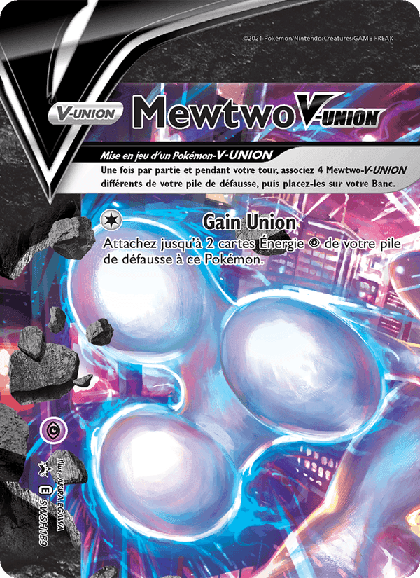 Mewtwo V-UNION, card SWSH159 from Promo SWSH