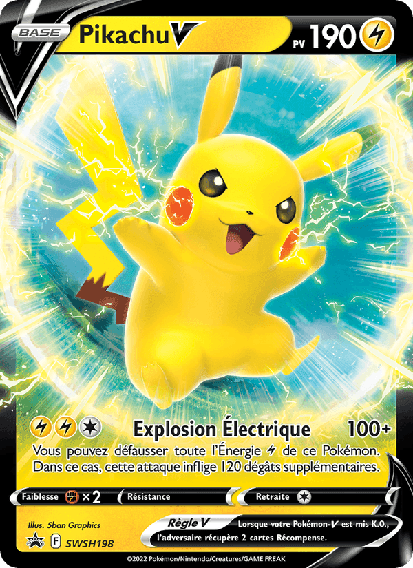 Pikachu V, card SWSH198 from Promo SWSH