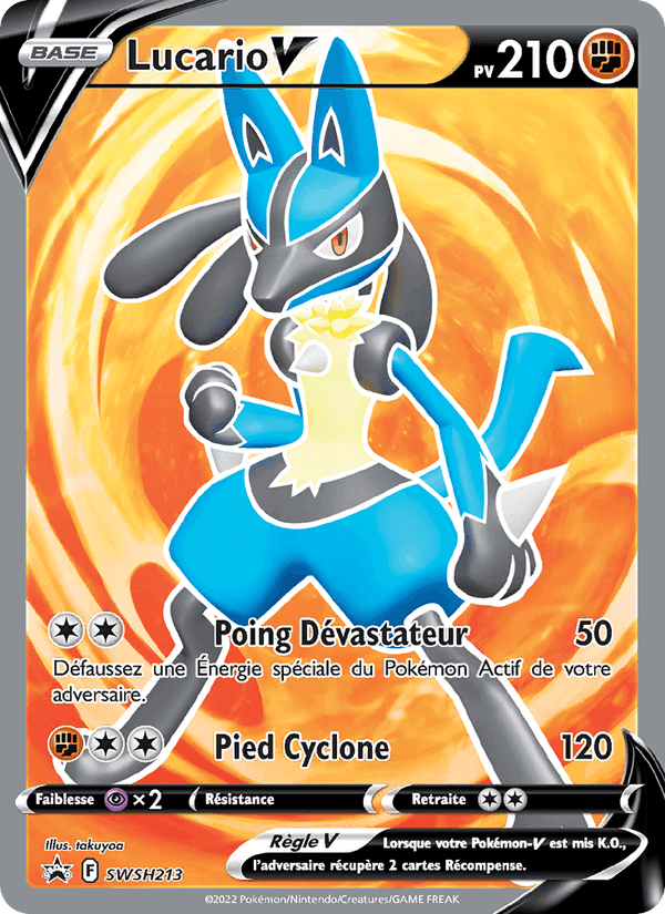 Lucario V, carte SWSH213 de Promo SWSH
