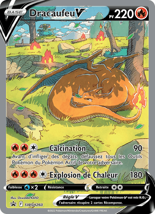 Dracaufeu V, carte SWSH260 de Promo SWSH