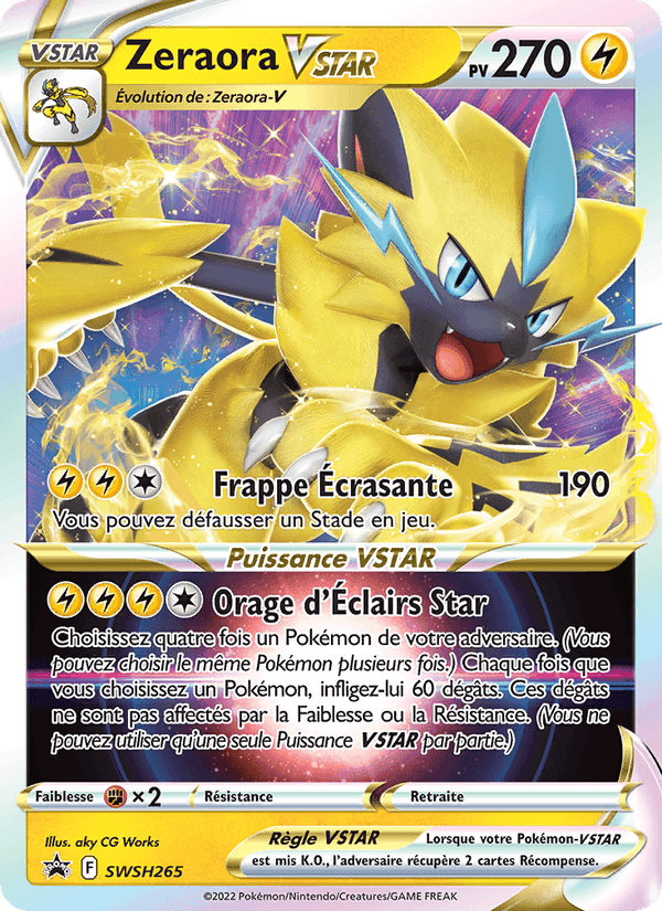 Zeraora VSTAR, carte SWSH265 de Promo SWSH