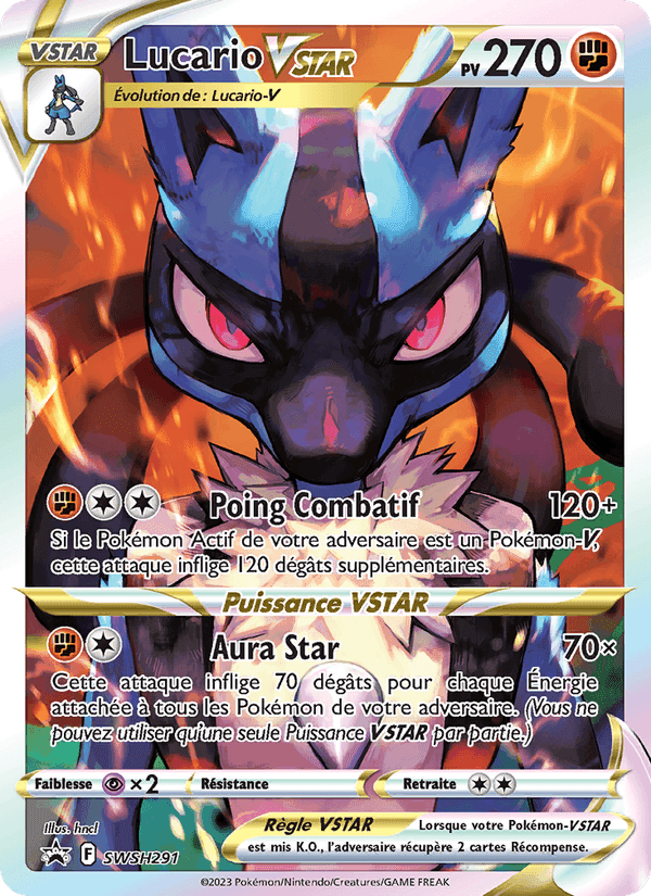 Lucario VSTAR, card SWSH291 from Promo SWSH