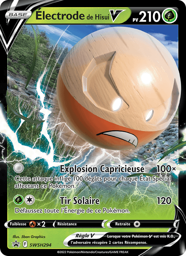 Électrode de Hisui V, carte SWSH294 de Promo SWSH