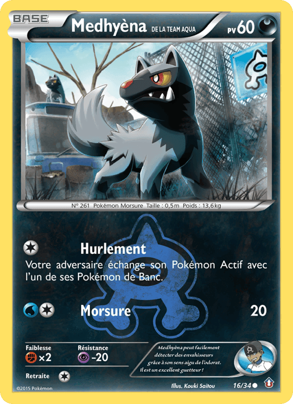 Medhyèna de la Team Aqua, carte 16 de Double Danger