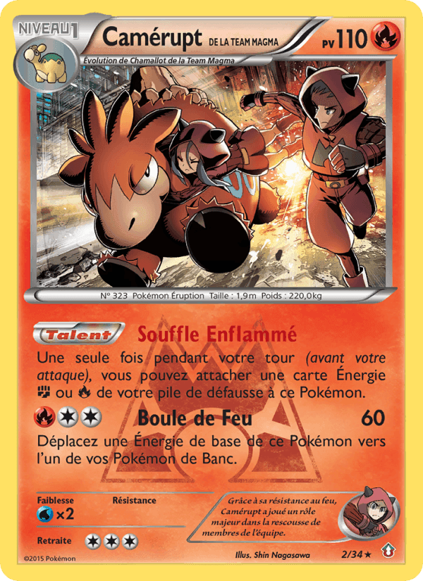 Camérupt de la Team Magma, carte 2 de Double Danger