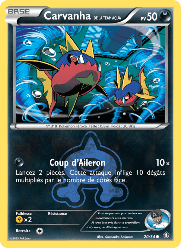 Carvanha de la Team Aqua, carte 20 de Double Danger