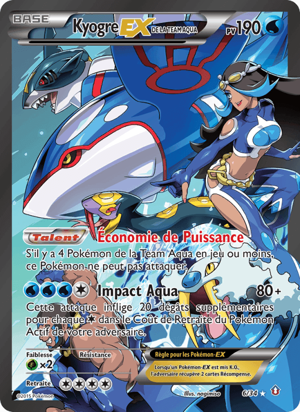 Kyogre-EX de la Team Aqua, carta 6 di Double Danger