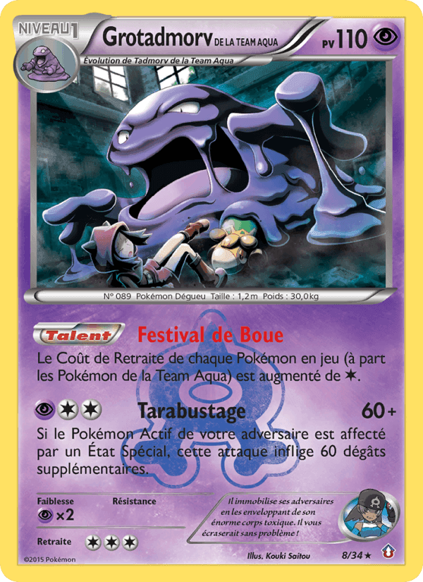 Grotadmorv de la Team Aqua, carta 8 de Double Danger