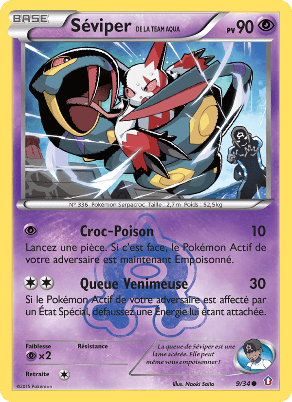 Séviper de la Team Aqua, carte 9 de Double Danger