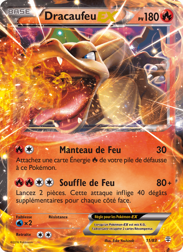 Dracaufeu-EX, card 11 from Générations